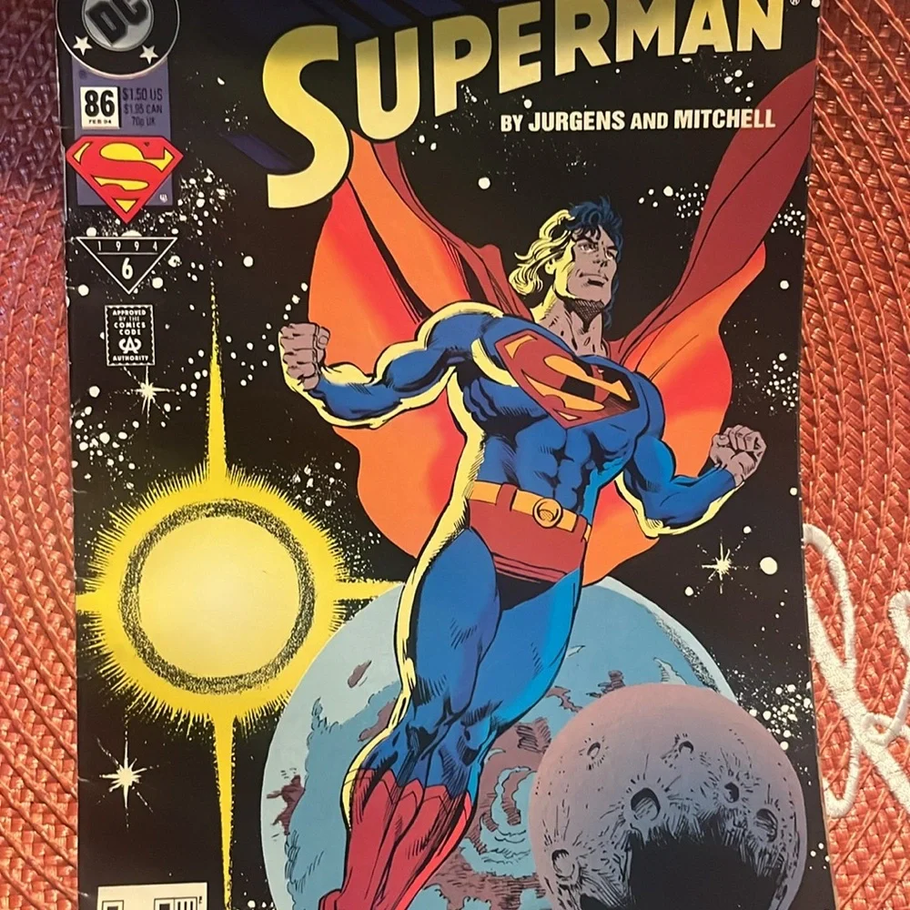 SUPERMAN # 86 DC COMICS 1994 DC UNIVERSE LOGO VARIANT COVER DAN JURGENS VINTAGE
